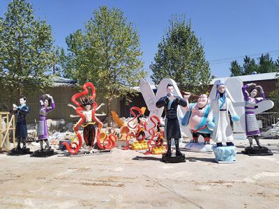 哪吒系列玻璃鋼動漫人物雕塑